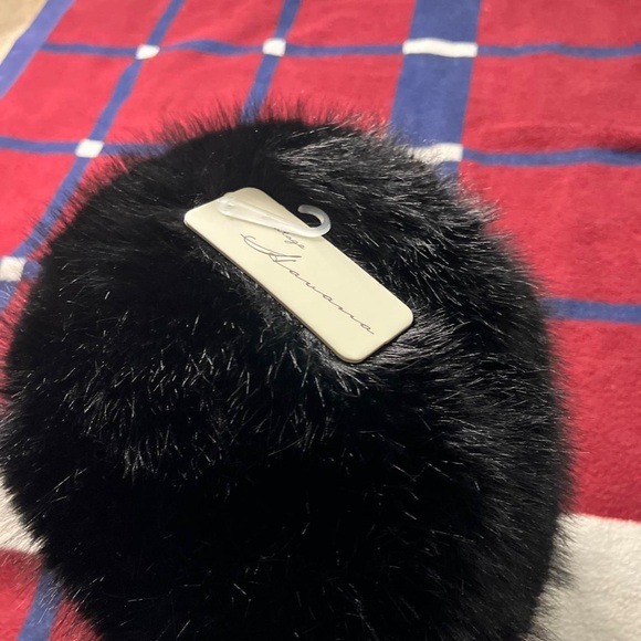 Vintage Havana black faux fur trapper big chunky hat hairy winter fleece lined - Picture 5 of 7